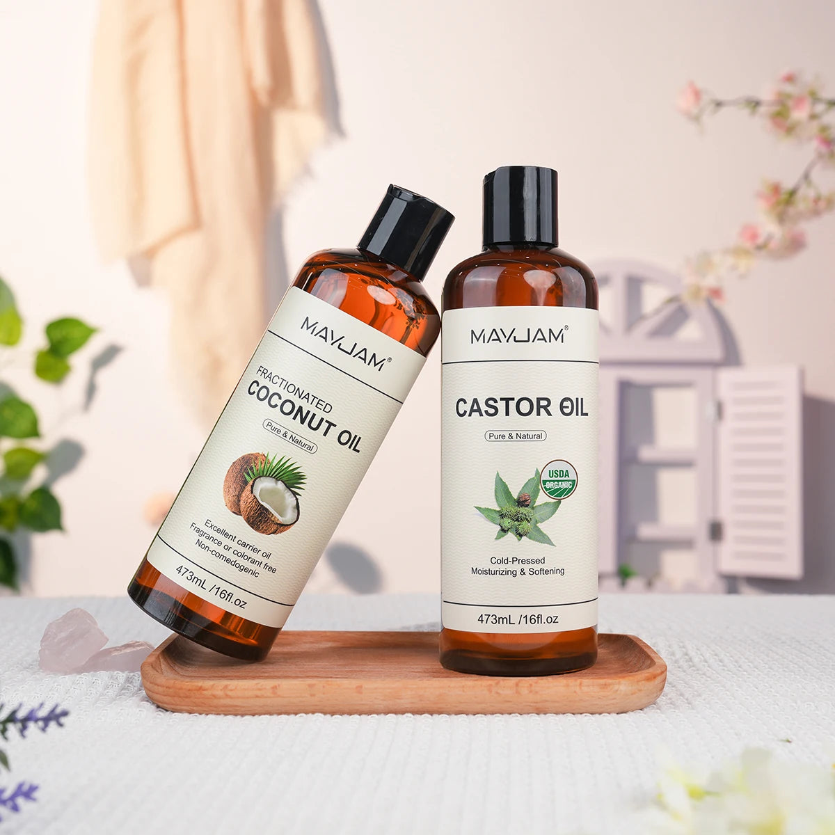 MAYJAM Pure Castor Oil And Fractionated Coconut Oil For Skin