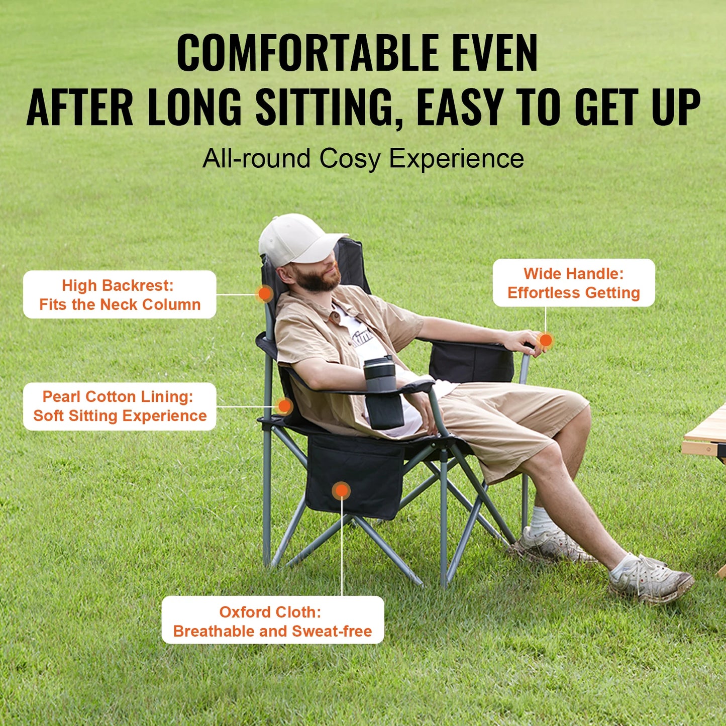 SucceBuy Ultralight Folding Camping Chair For Outdoor Picnic And Travel