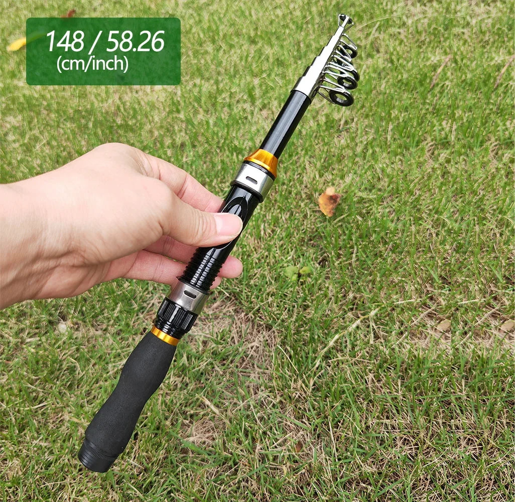 Portable Telescopic Spinning Fishing Rod For Carp And Beach