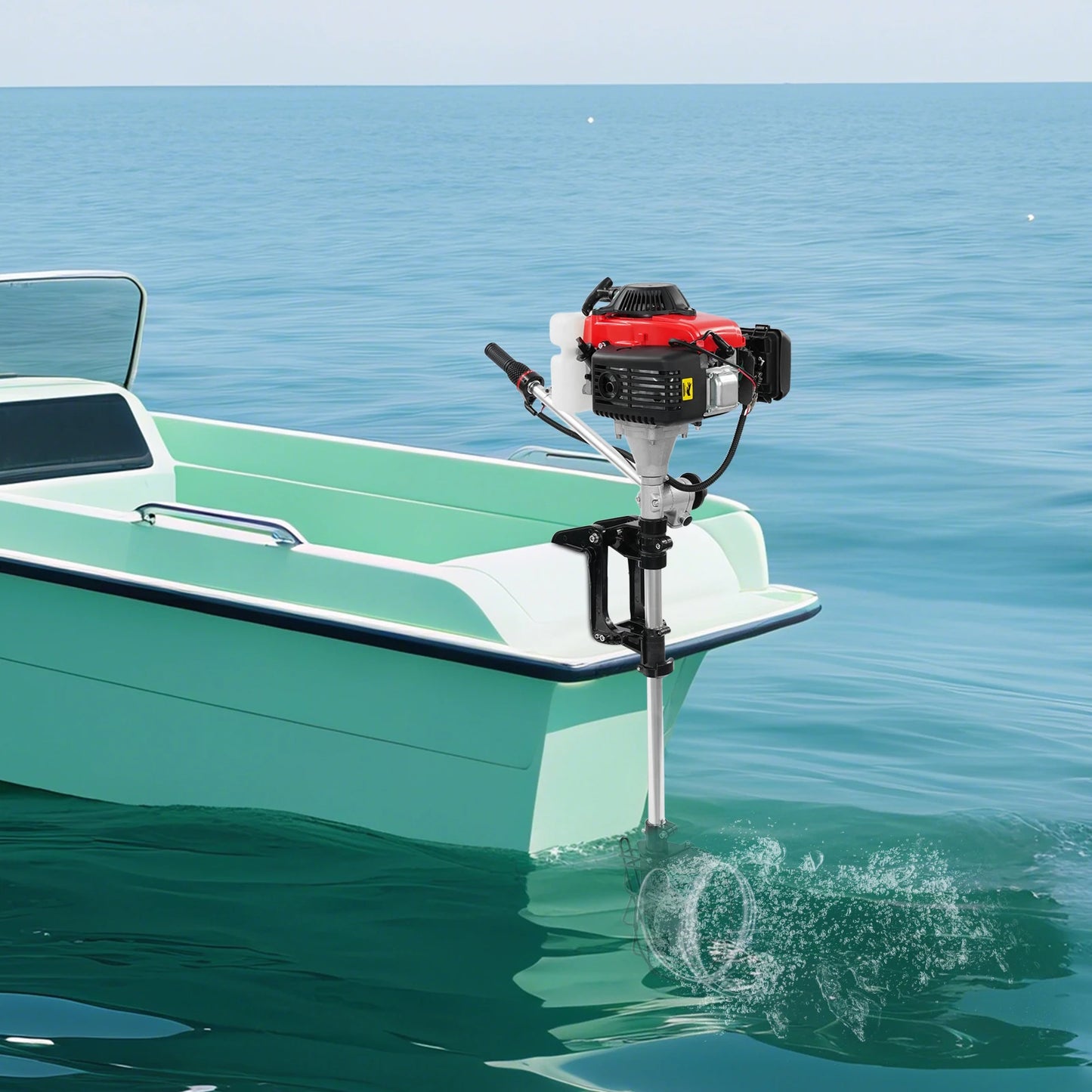 Bymaocar 4.0HP Gasoline Outboard Motor Air Cooled Single Cylinder Engine