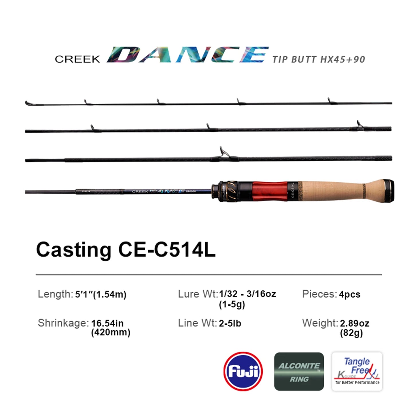 Purelure Creek Dance Ultralight Trout Spinning Rod Fuji Guides