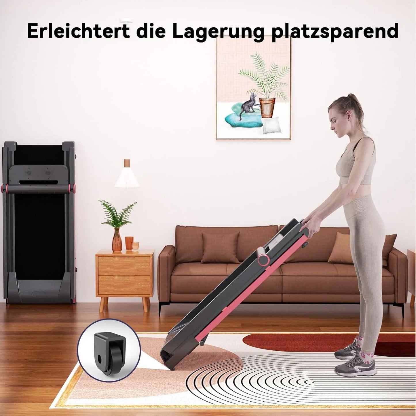 Superun 3.5HP Foldable Treadmill With 6 Percent Incline App Control
