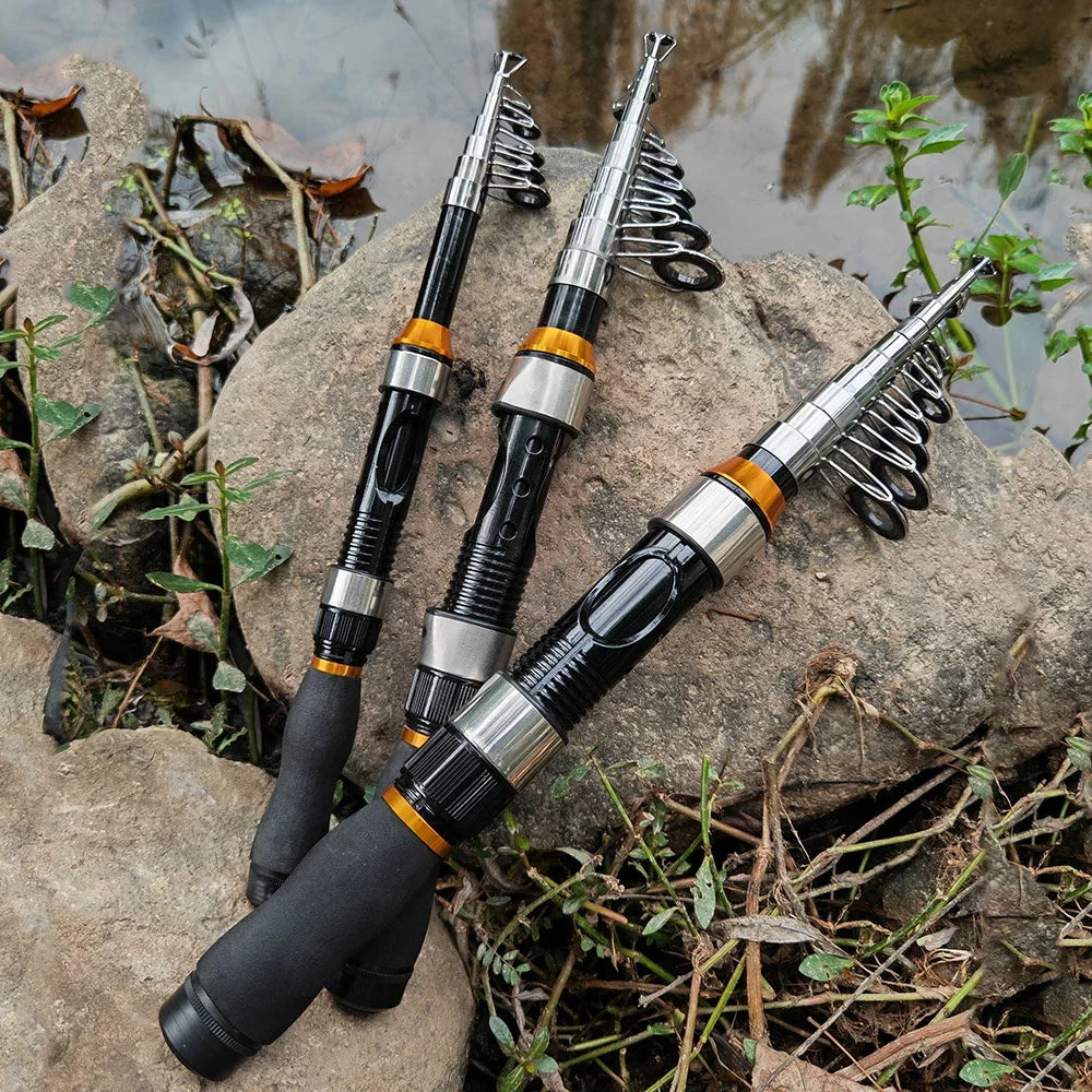 Portable Telescopic Spinning Fishing Rod For Carp And Beach