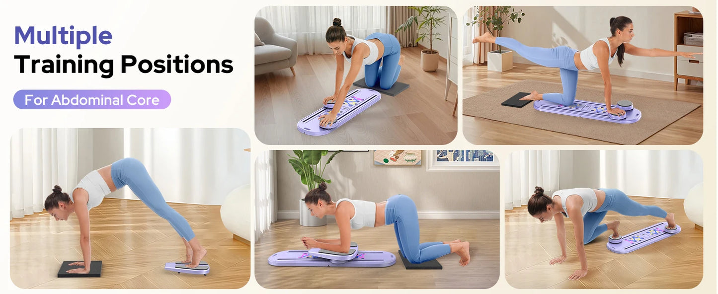 Foldable Pilates Reformer Set 7-in-1 Multi-Purpose Equipment