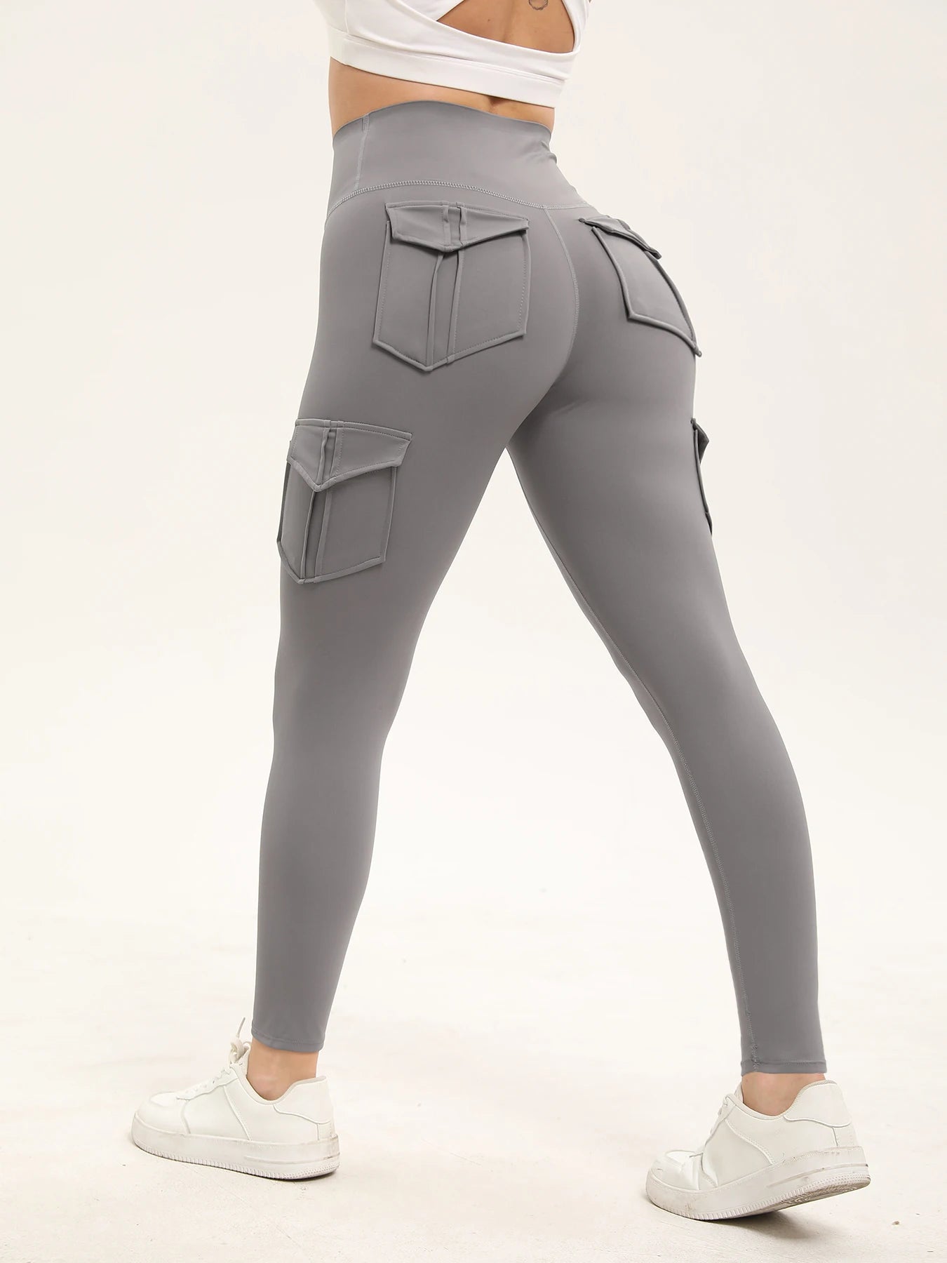Three Pack Women's High Waist Leggings With Pockets