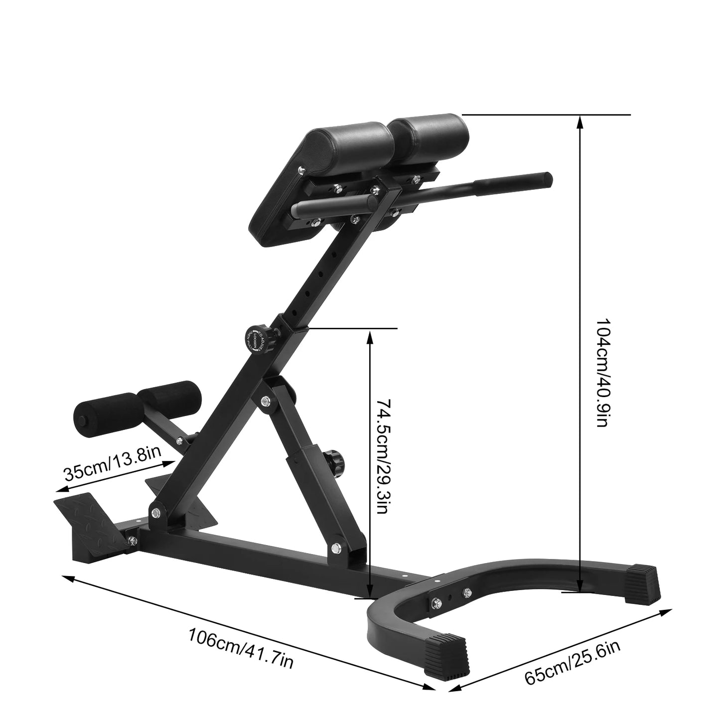 Adjustable Folding Roman Chair Back Extension Bench For Home Gym