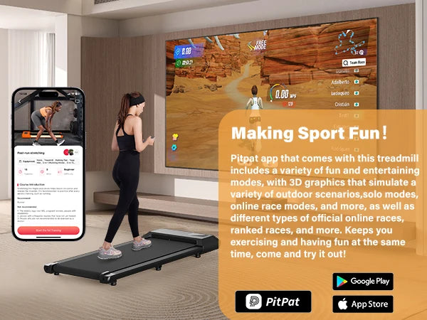 Superun 2-in-1 Home Treadmill 2.5 HP Bluetooth LCD