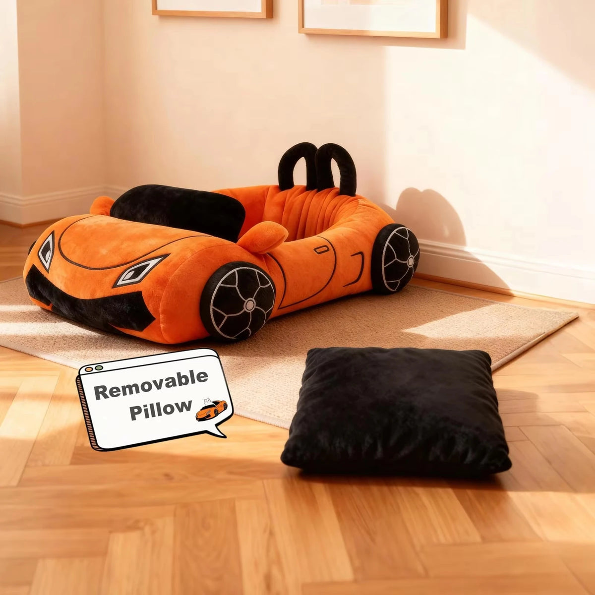 CWV Supercar Cat Bed With Soft Washable Cushion For Cats