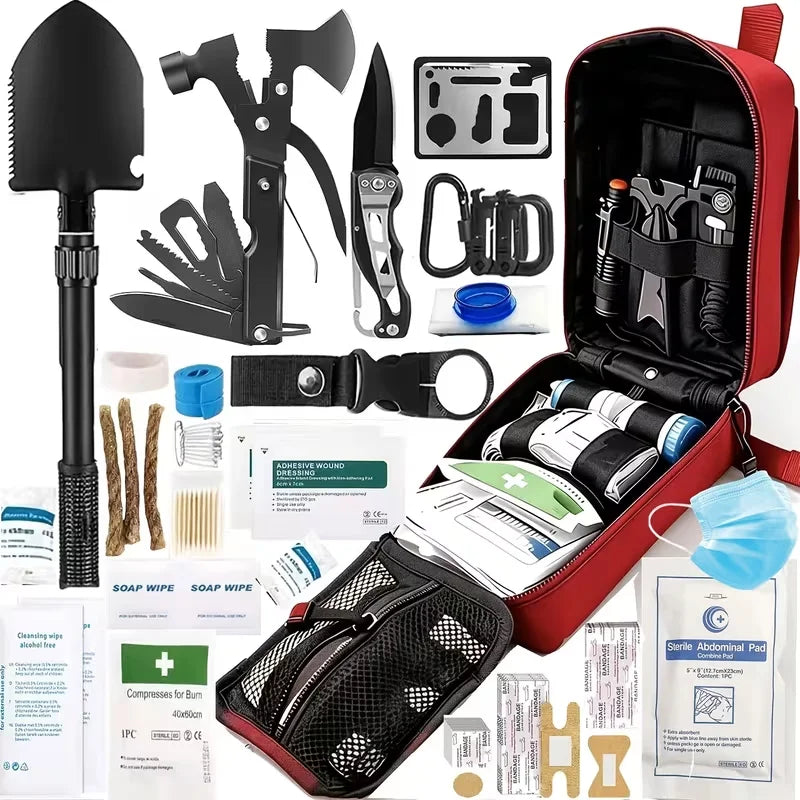 Durable Emergency Survival Kit with Molle Pocket for Outdoor Camping