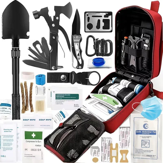 Durable Emergency Survival Kit with Molle Pocket for Outdoor Camping