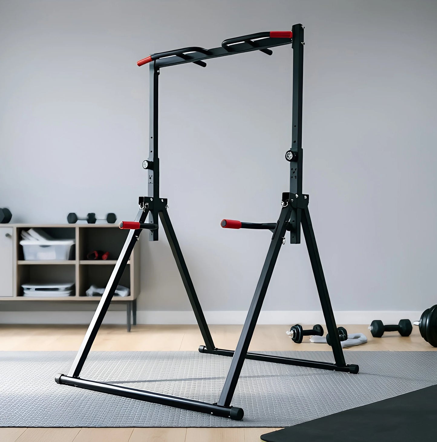 Adjustable Foldable 200kg Pull Up Bar With Parallel Bars