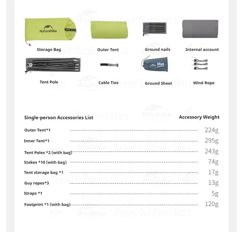 Naturehike Star Trail EXT Ultralight Camping And Backpacking Tent