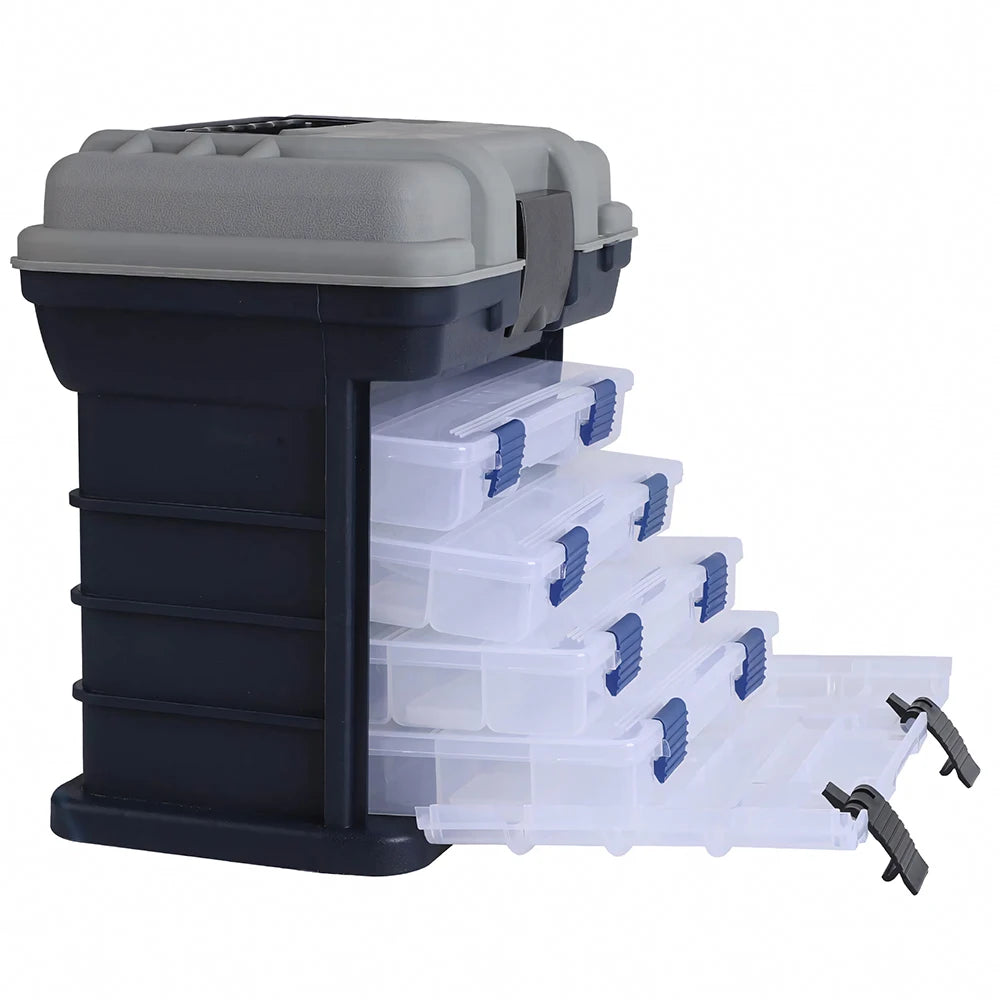 Portable Fishing Tackle Box Kit With Pliers And Lure Organizer