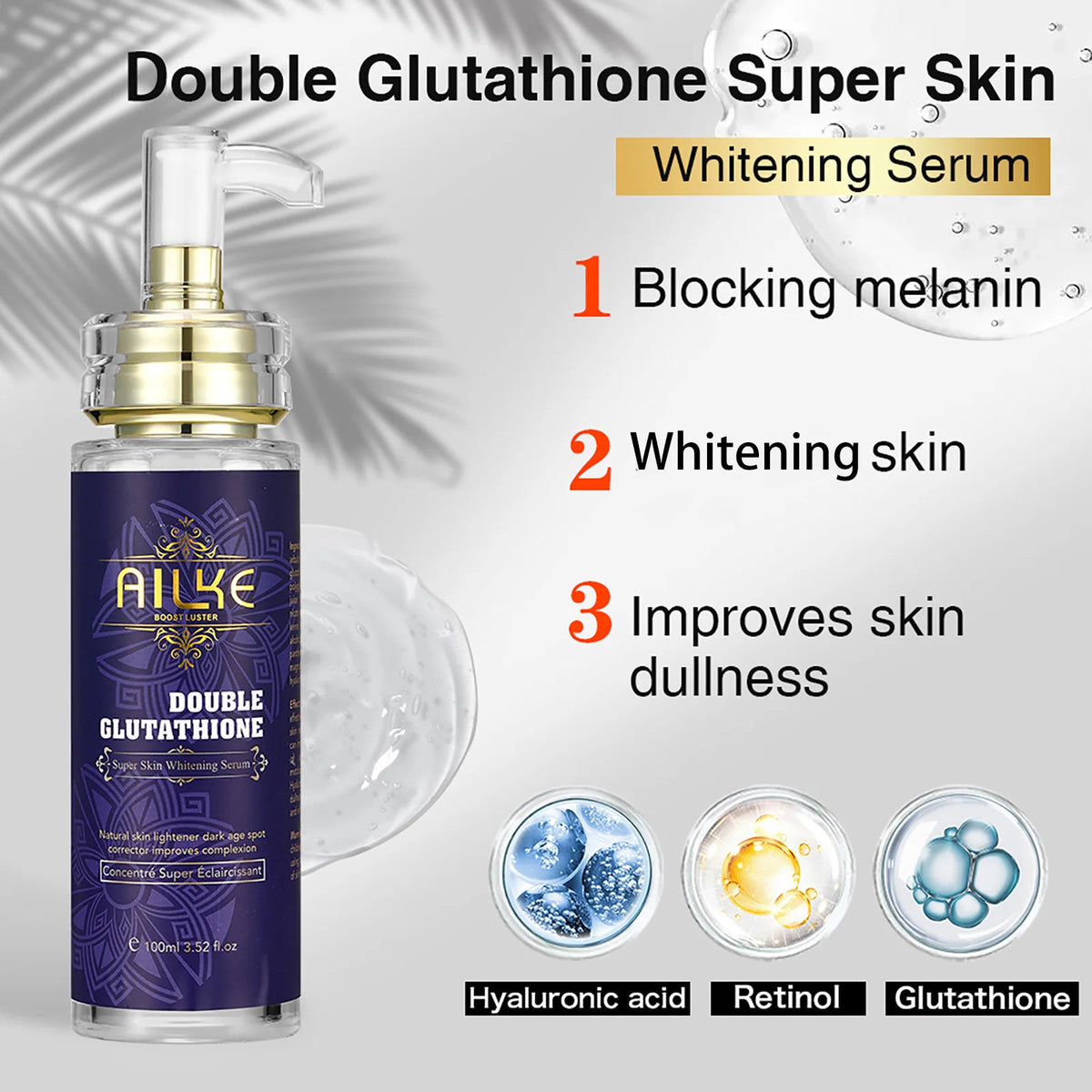 Ailke Double Glutathione Whitening Serum For Dark Spots