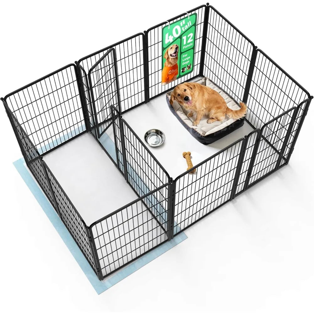 Indoor Metal Dog Playpen With Connectors For Safe Home Exercise