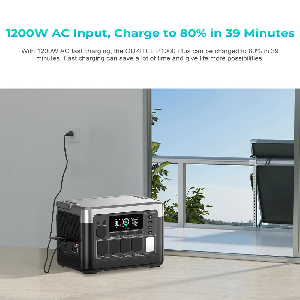 Oukitel P1000 Plus Portable Power Station For Home Backup