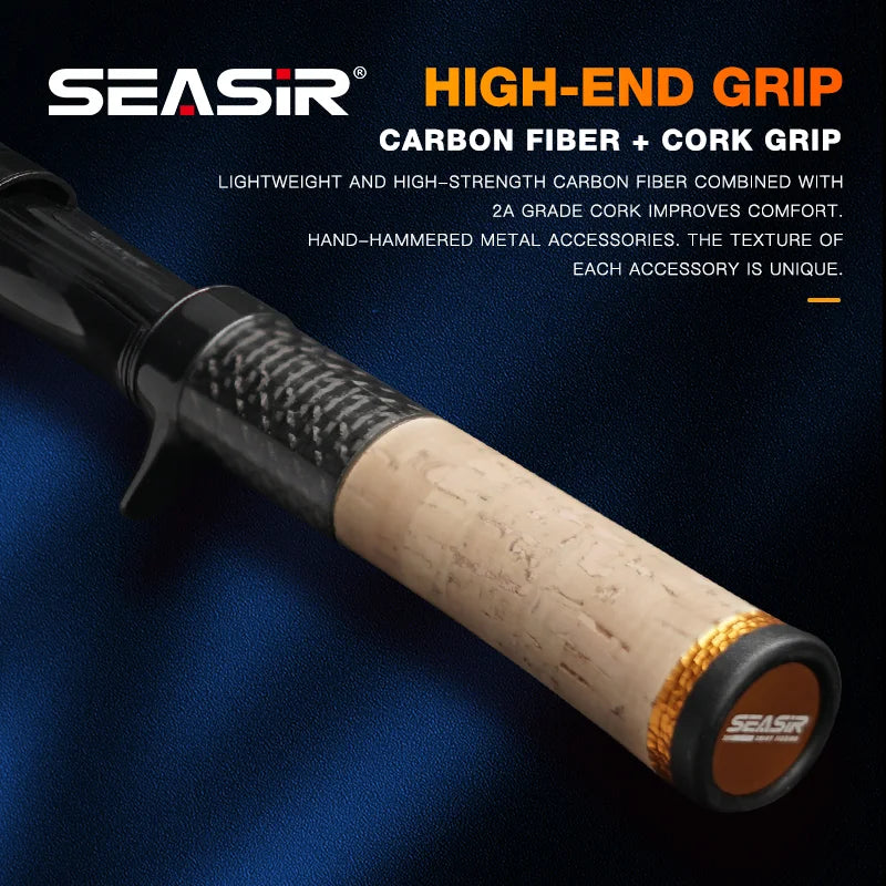 Seasir Silent Stream Carbon Fiber Spinning Fishing Rod