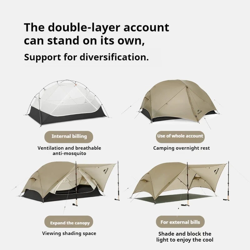 Naturehike Mongar Lightweight Waterproof Three Season Camping Tent