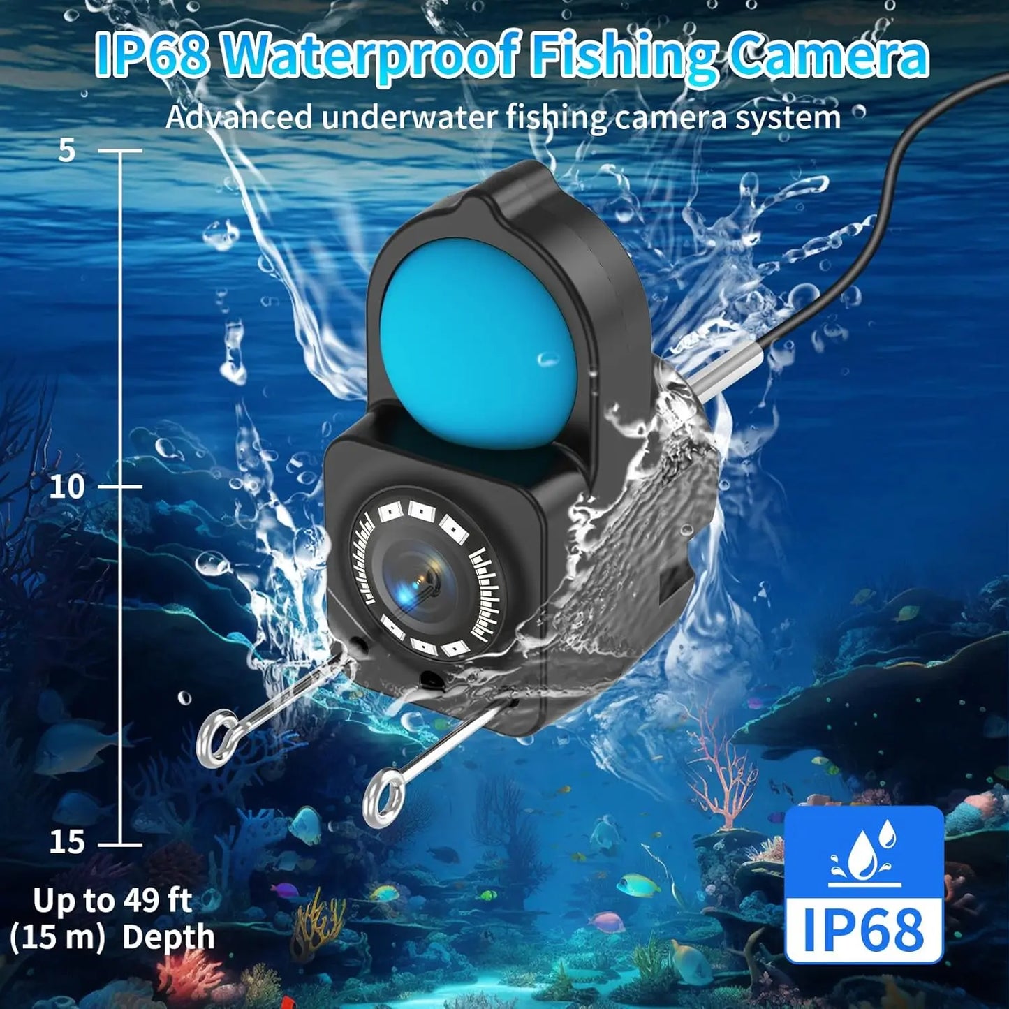 Waterproof Underwater Fishing Camera With 1080P HD Night Vision