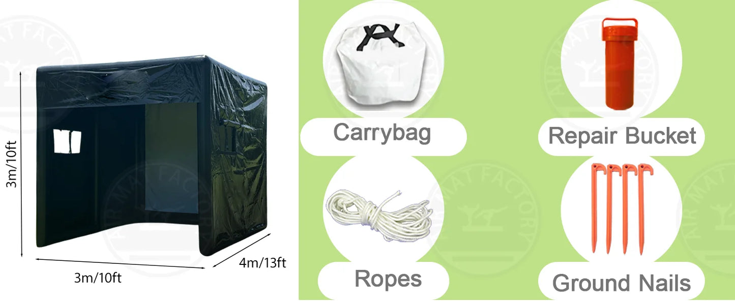 Inflatable Golf Simulator Enclosure With Air Pump And Carry Bag