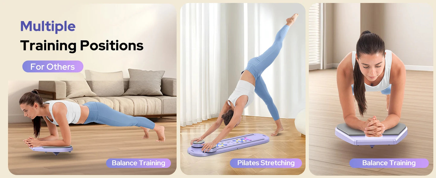 Foldable Pilates Reformer Set 7 in 1 Multi-Purpose pilates equipment  Rayspace Portable Ab Core Trainer Pilates Board