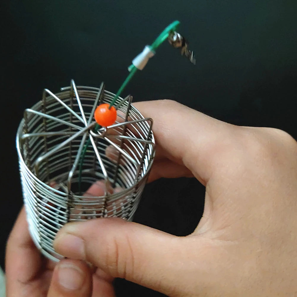 Alloet Stainless Steel Fishing Feeder Cage With Mesh Holder