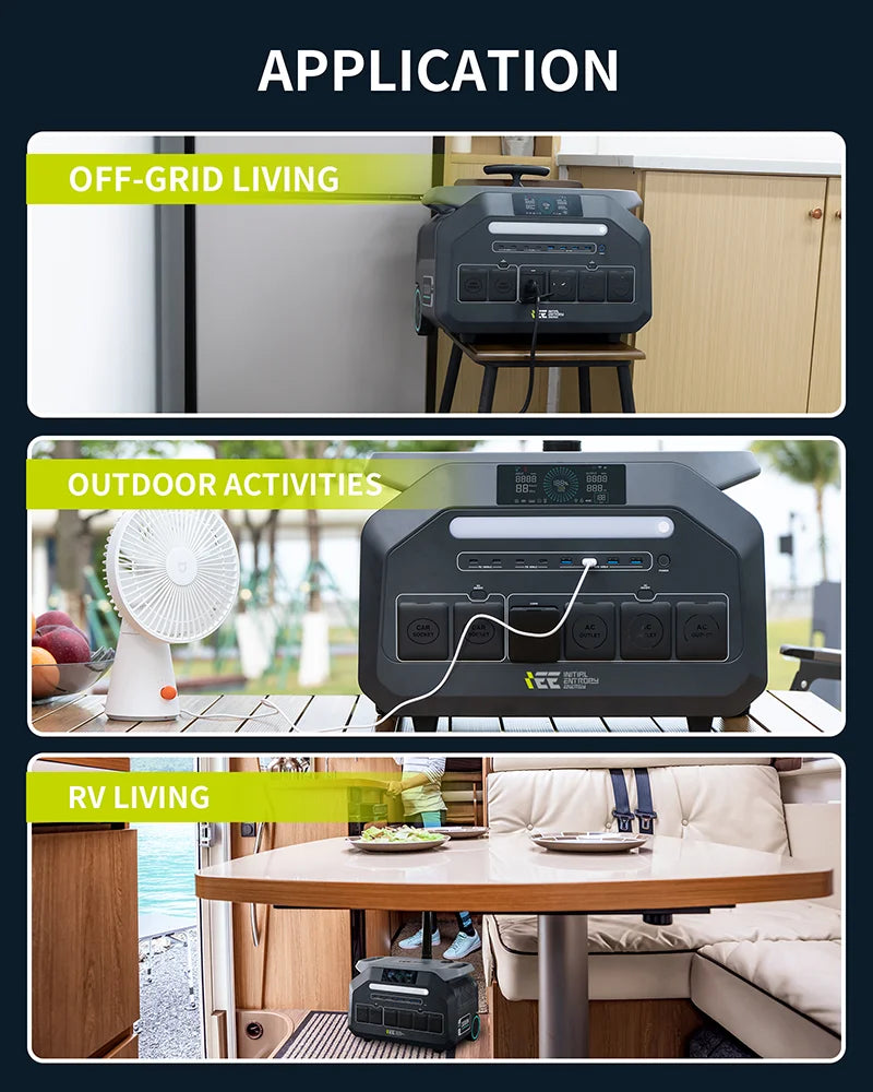 IEE P3200 Portable Power Station 2048Wh Solar Generator