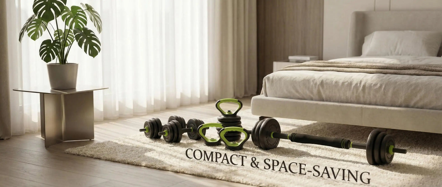 Adjustable Dumbbell Kettlebell Barbell Set For Home Gym Workout
