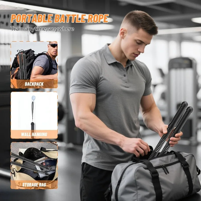 Wireless Combat Rope Trainer for Arm Strength and Home Fitness