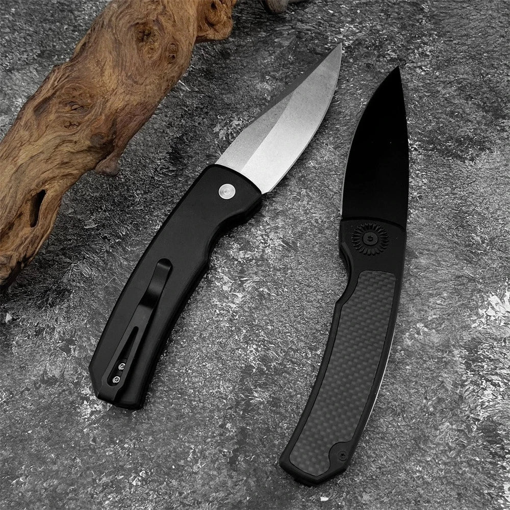 DIY EDC Folding Knife With Aluminum Handle And 440C Blade