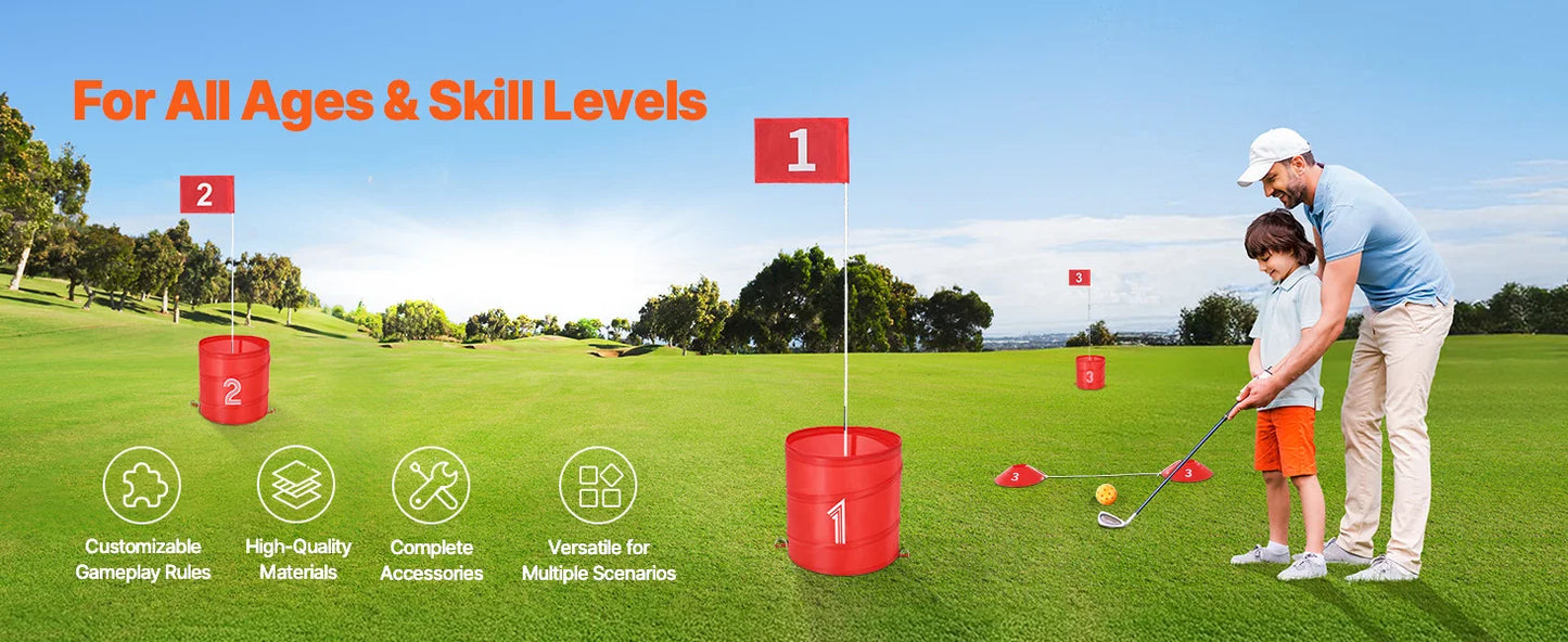 SucceBuy Portable Backyard Golf Practice Game for Kids