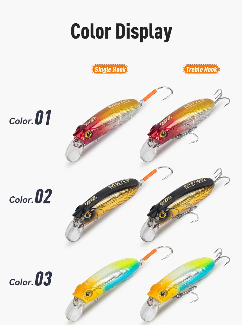 KINGDOM Sinking And Floating Minnow Fishing Lure For Bass And Trout