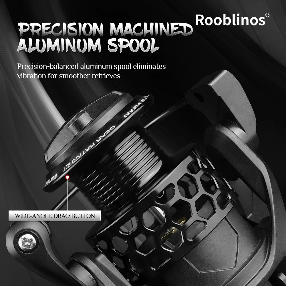 Rooblinos Universal Metal Spinning Reel For Saltwater Angling