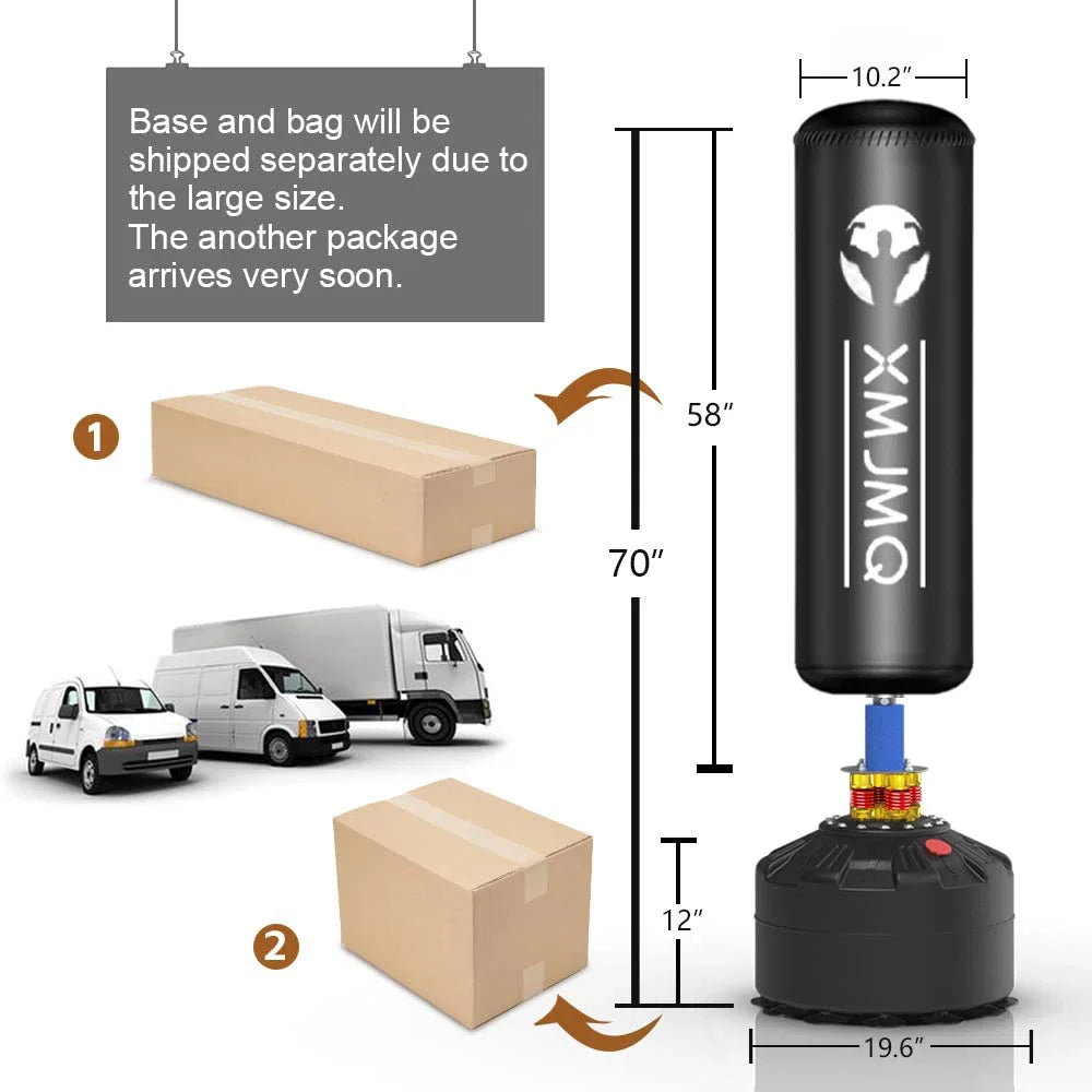 LEKARO Standing Boxing Post With Gloves Sandbag Training Kit