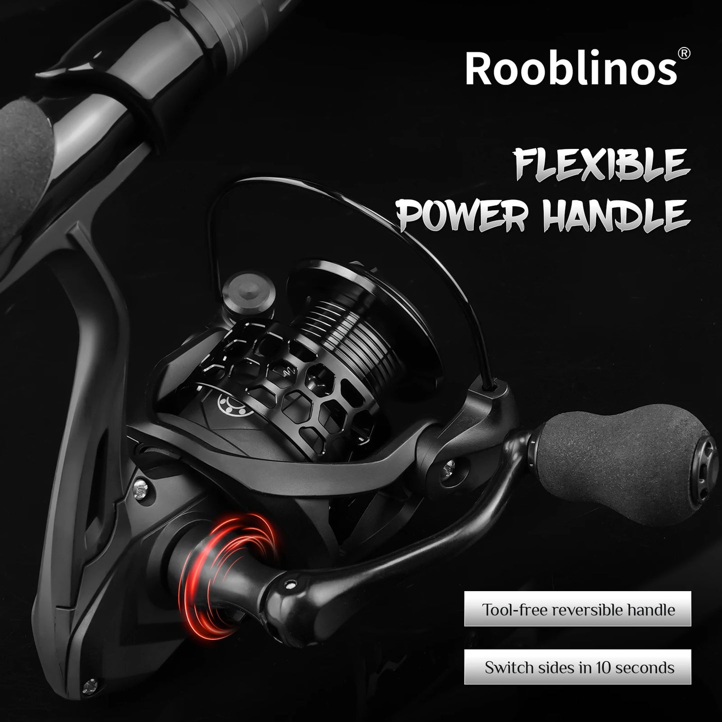 Rooblinos Universal Metal Spinning Reel For Saltwater Angling