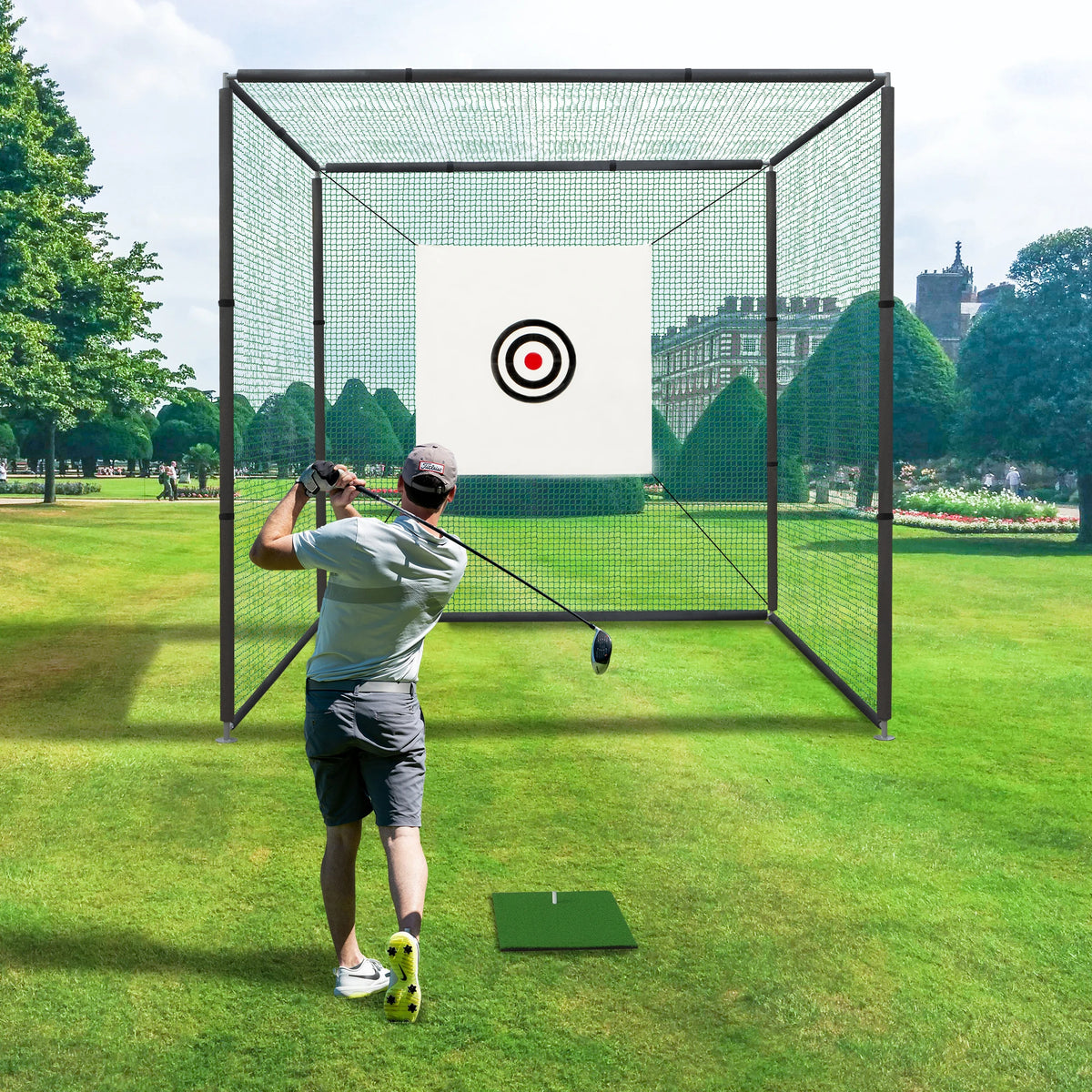 Heavy Duty Golf Practice Cage Net with Target and Mat