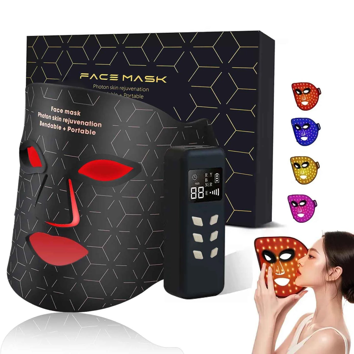 UBilli 4 Modes Portable LED Face Mask For Anti Aging