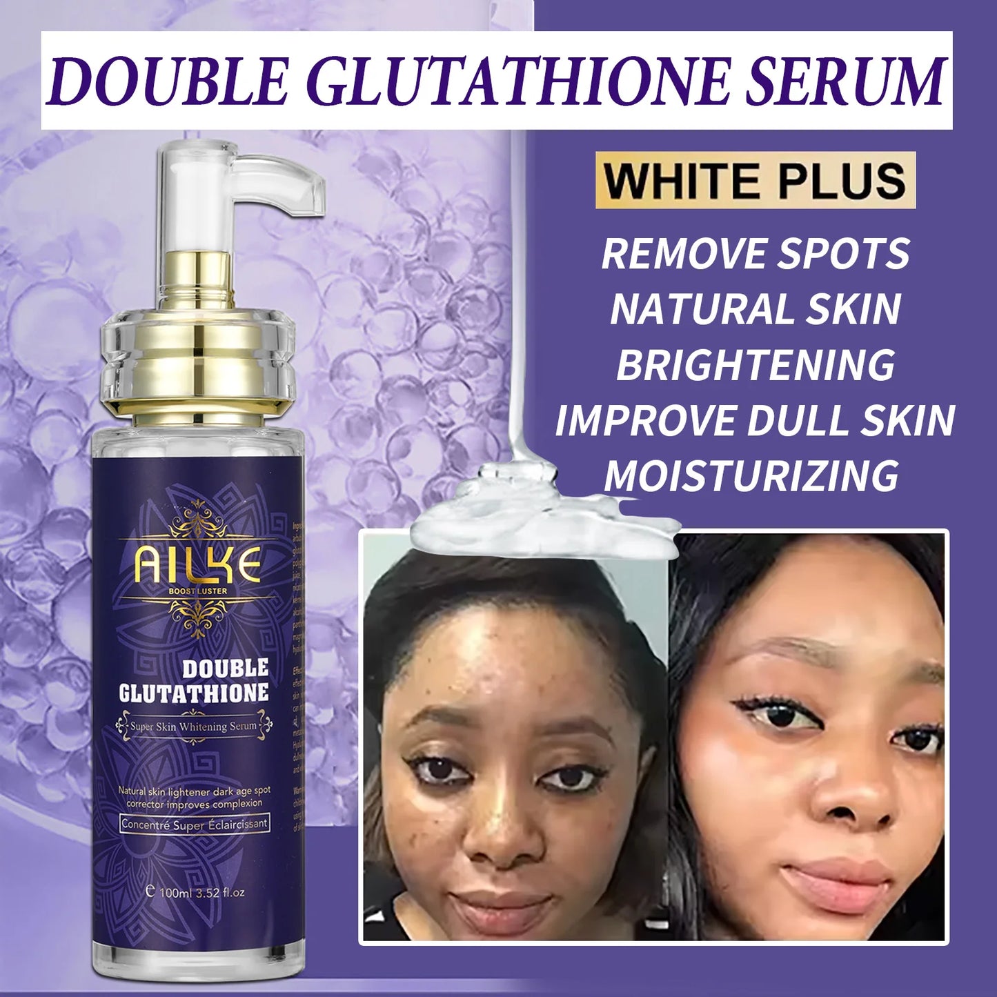 Ailke Double Glutathione Whitening Serum For Dark Spots