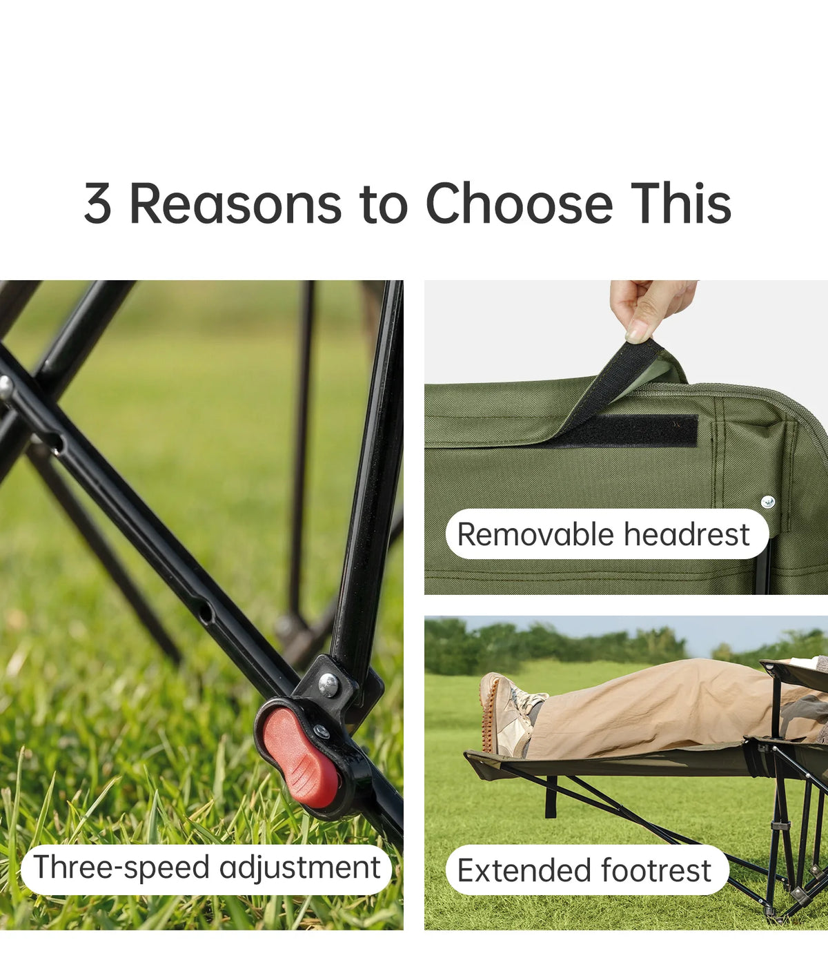 Naturehike Adjustable Folding Reclining Camping Chair With Footrest