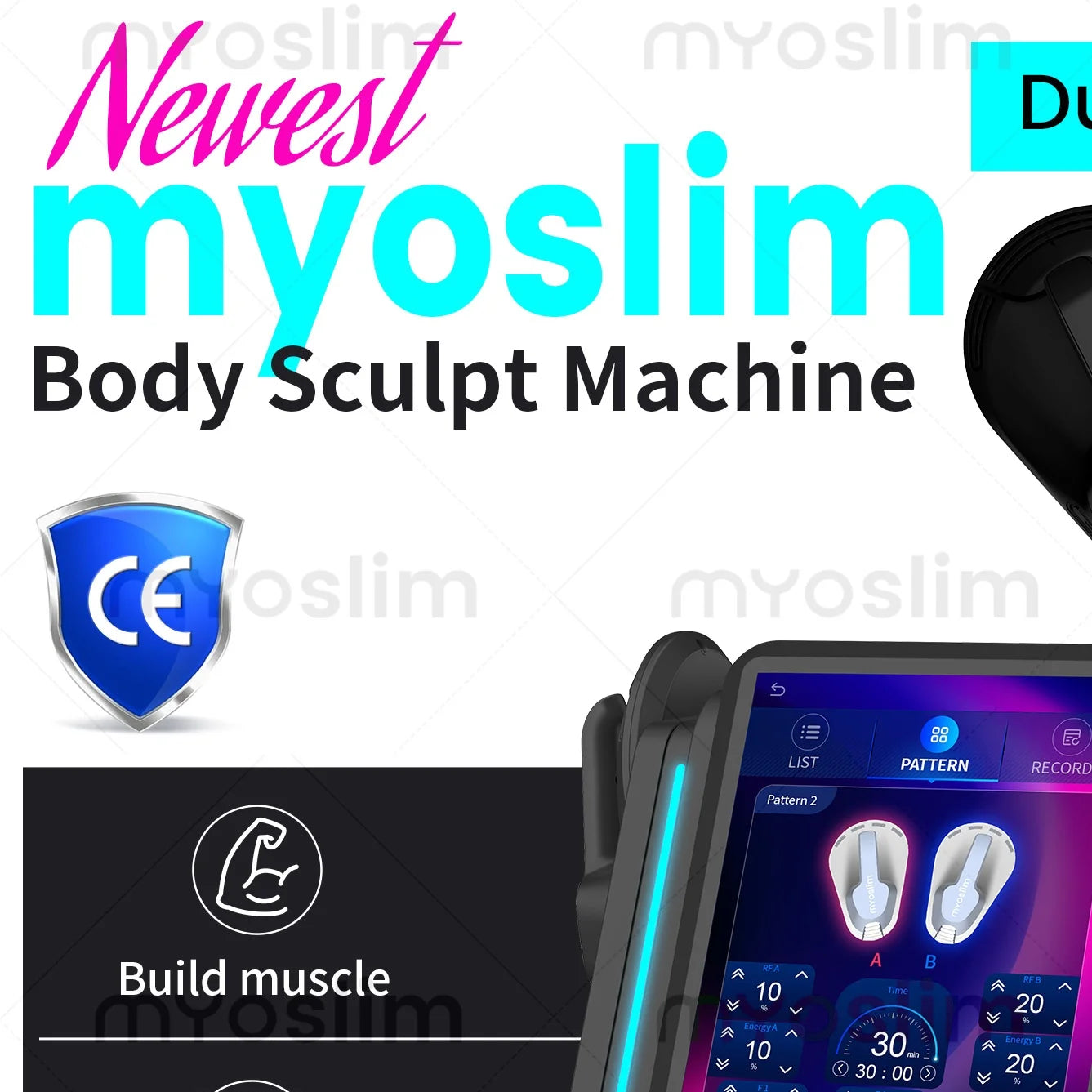 MYOSLIM High-Intensity EMS Sculpting Device For Body Contouring