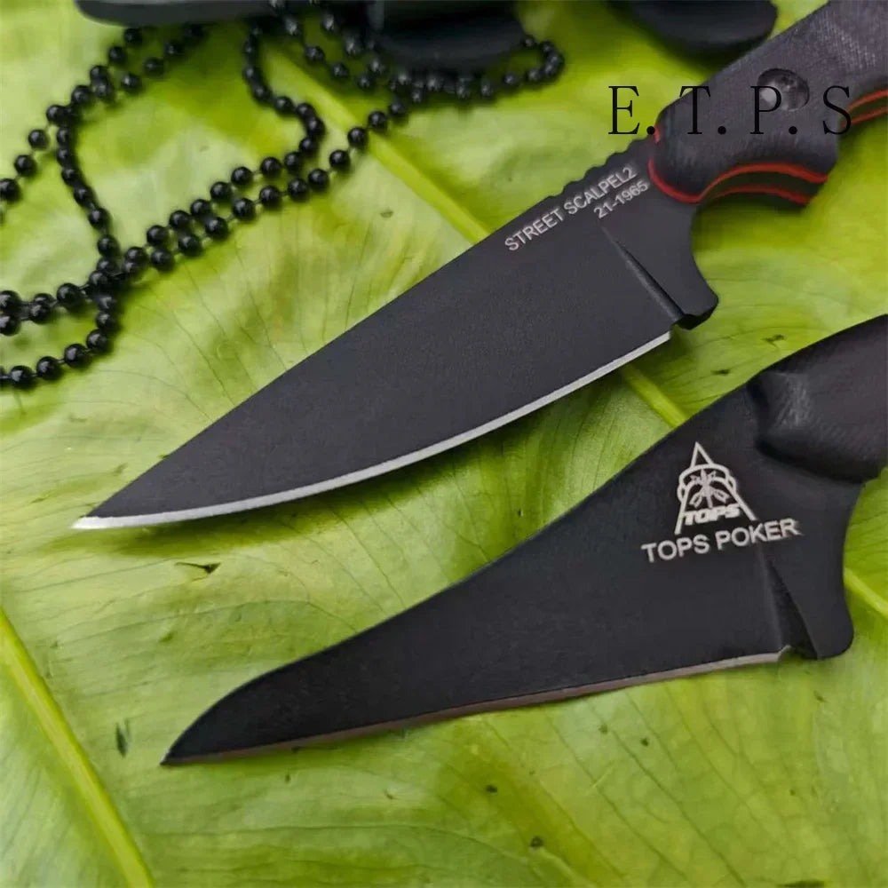 DIY Supplies Outdoor Knife With G10 Handle 8Cr13Mov Blade Camping