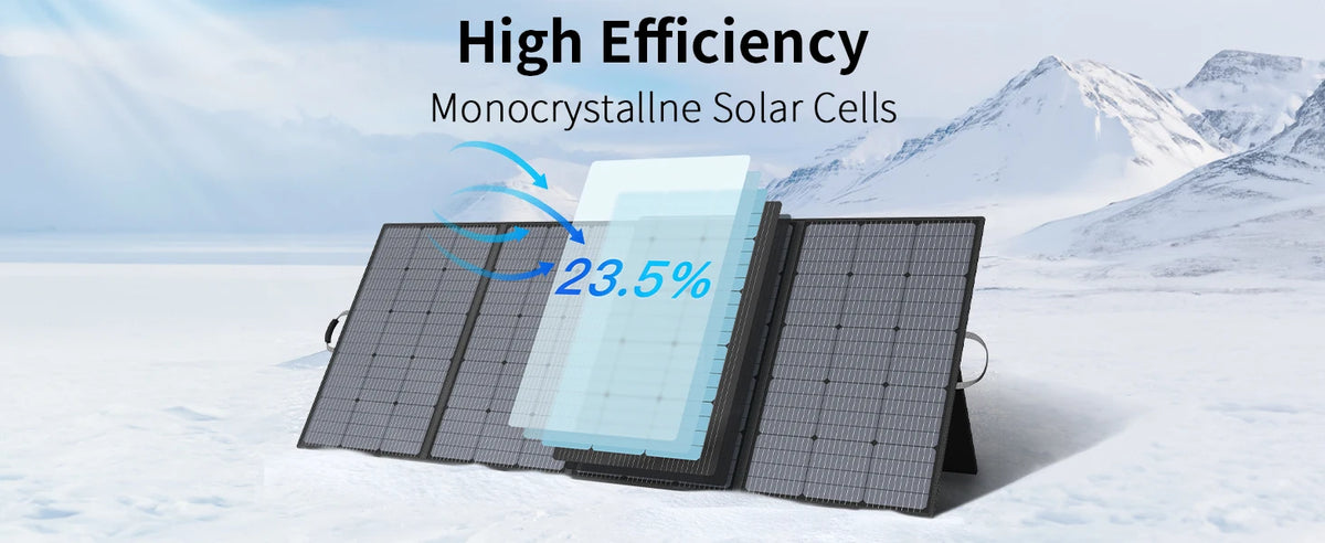 MHPOWOS Portable Foldable Solar Panel for RV and Outdoor Use