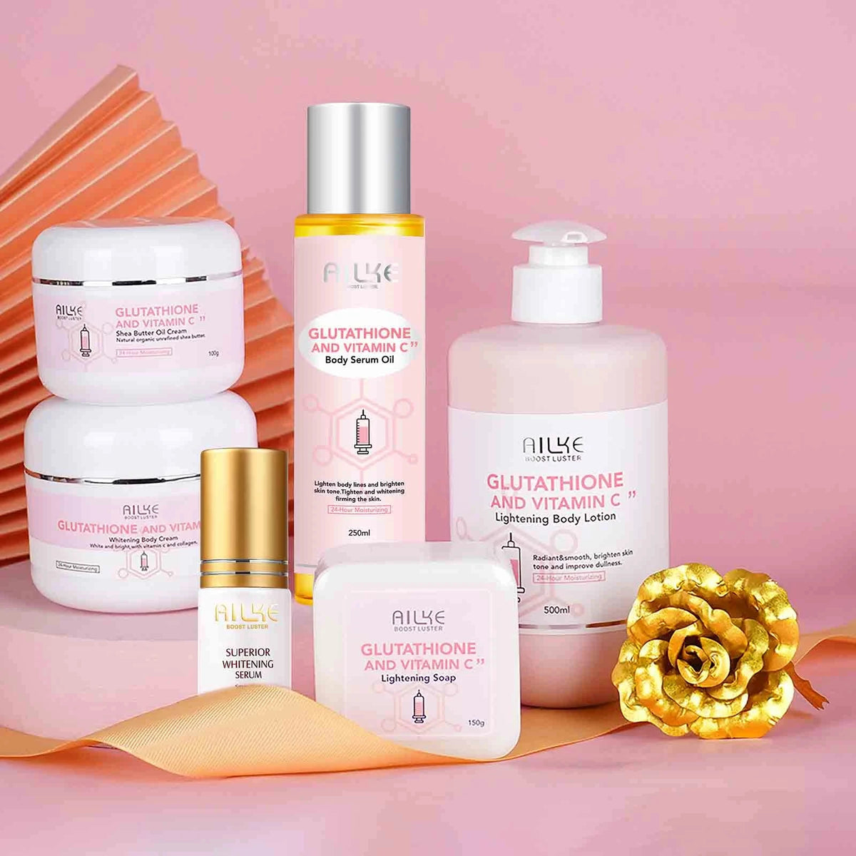 Ailke Glutathione Vitamin C Whitening Body Care Kit Set