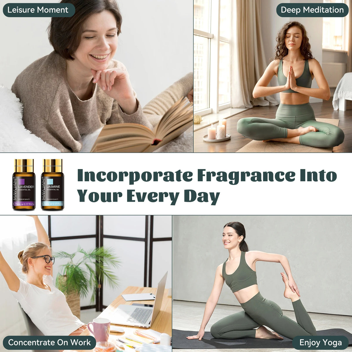 MAYJAM Essential Oils Gift Set For Aromatherapy And Diffusers