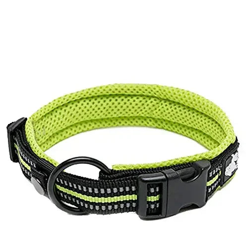 TRUELOVE Adjustable Reflective Padded Nylon Dog Collar