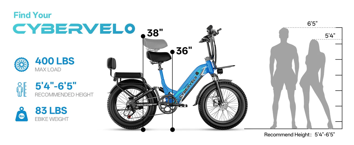 Cybervelo 1500W Electric Commuter Bike With Extended Range Battery