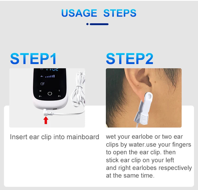 ATANG CES Insomnia Treatment Device With Ear Clip Electrodes