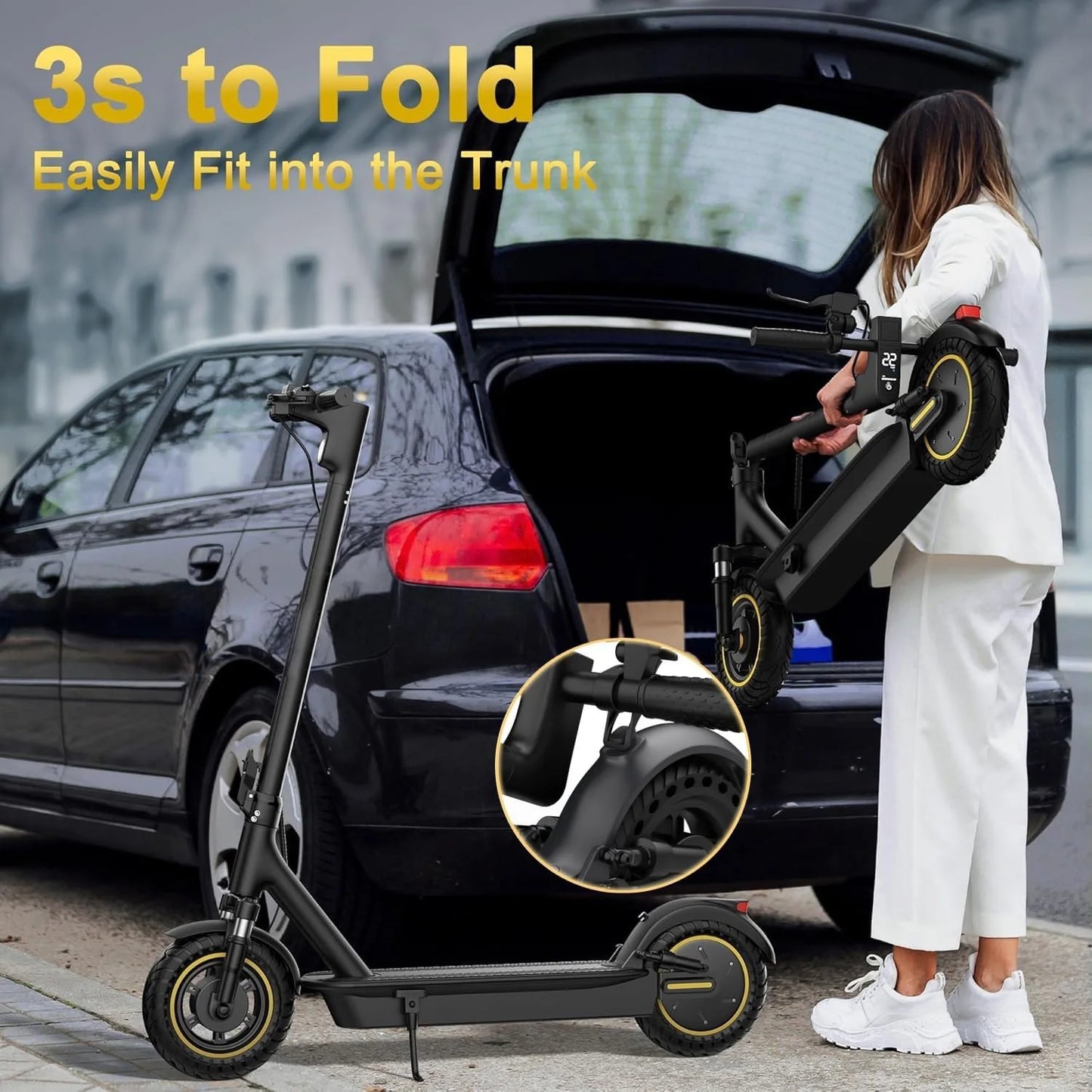 AOVOPRO Folding Electric Scooter Featuring 500W Motor For Urban Commuting