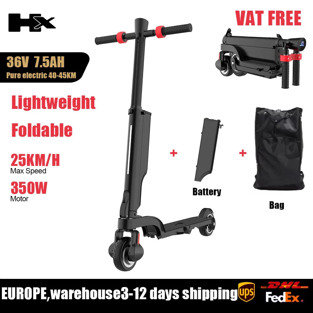 Huanci X6 350W Foldable Electric Scooter With Quick Charge