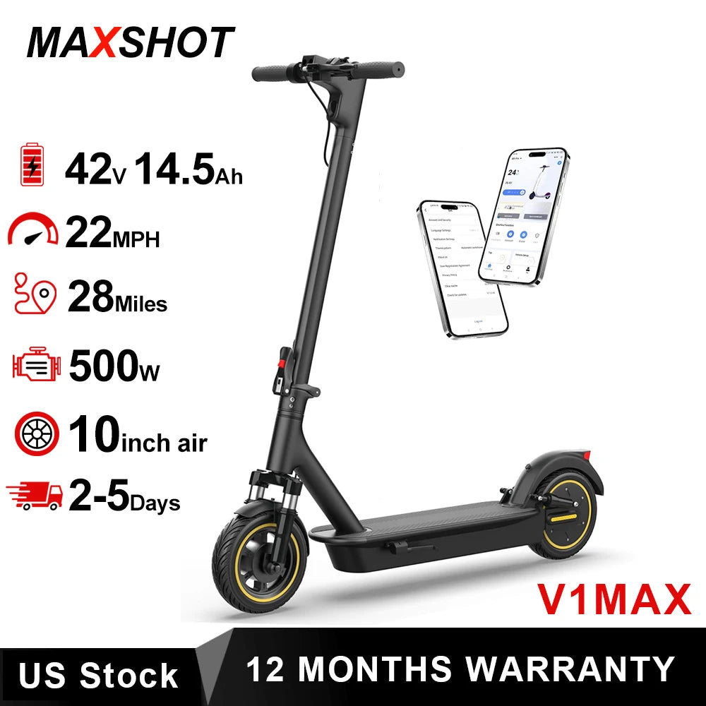 AOVOPRO Folding Electric Scooter Featuring 500W Motor For Urban Commuting